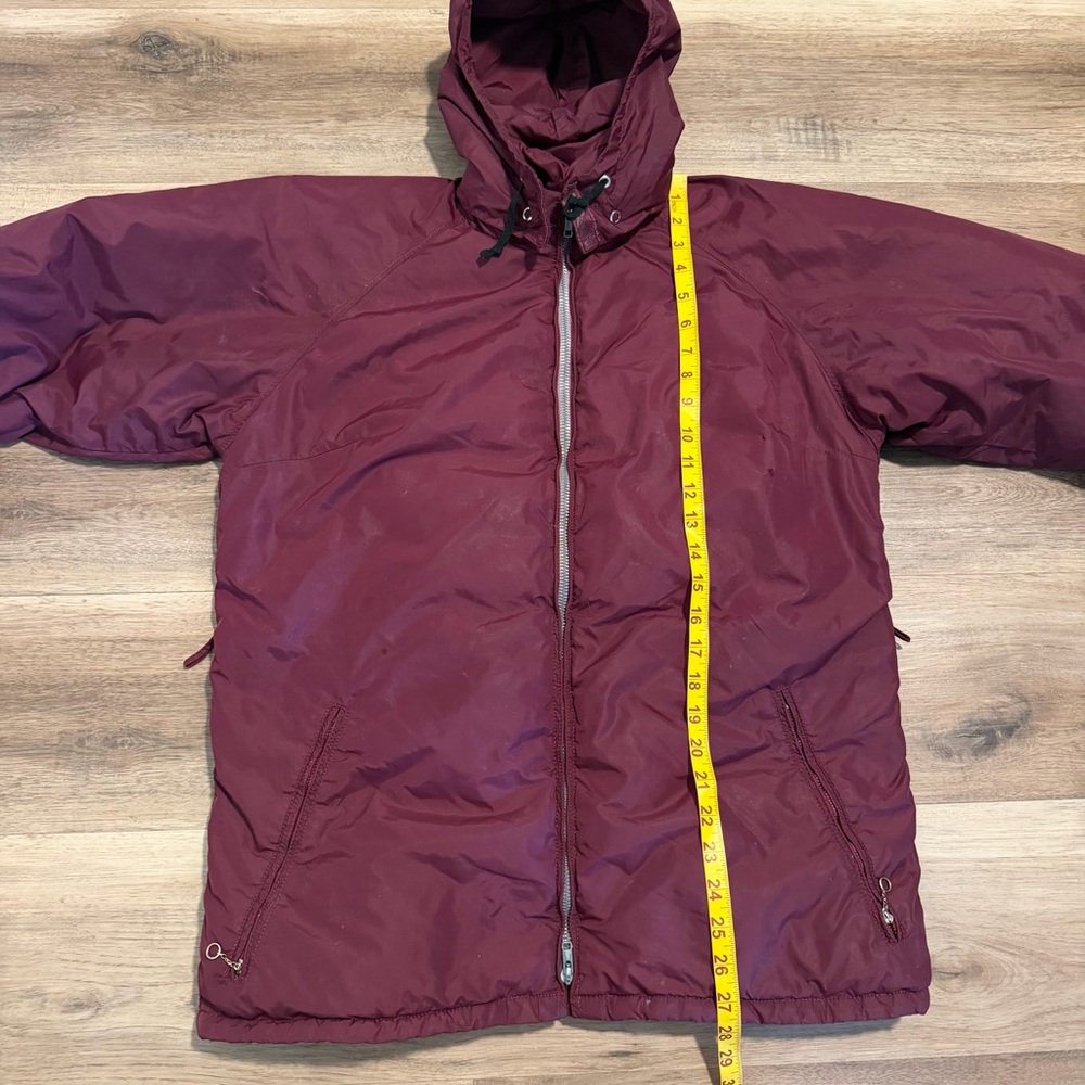 VTG 60s Gerry Boulder Colorado Hooded Puffer Jacket Maroon Men’s Medium - Large - Picture 14 of 16